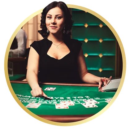 Blackjack na żywo — stół w kasynie na żywo